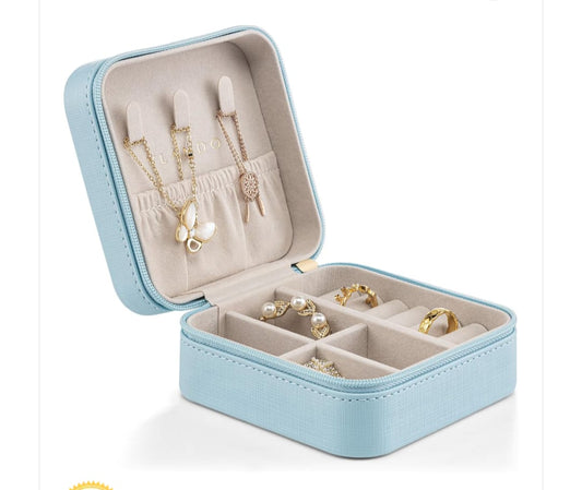 Travel Jewelry Organizer Box Color Light blue 