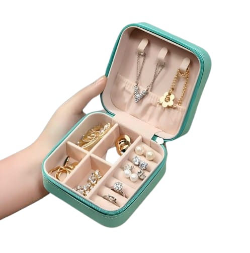Travel Jewelry Organizer Box Color Light blue 