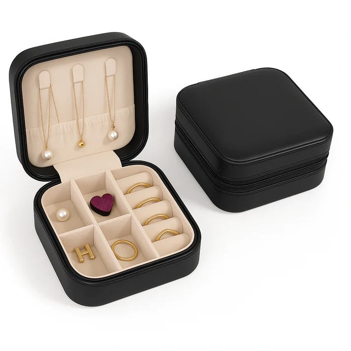 Travel Jewelry Organizer Box Color White