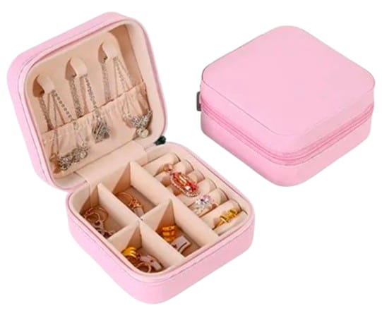 Travel Jewelry Organizer Box Color Pink
